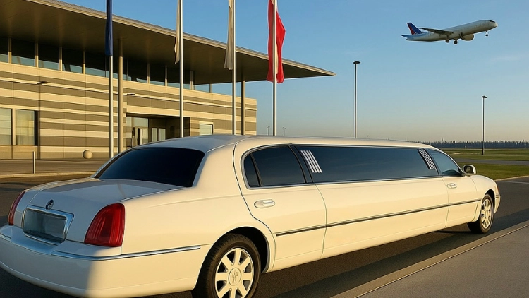 Komfortabler Flughafentransfer mit einer Limousine